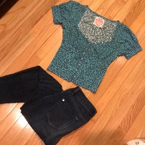 Free People crop henley top